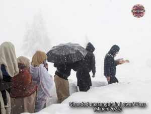 Chitral received heavy snowfall in late February and early March in 2024.