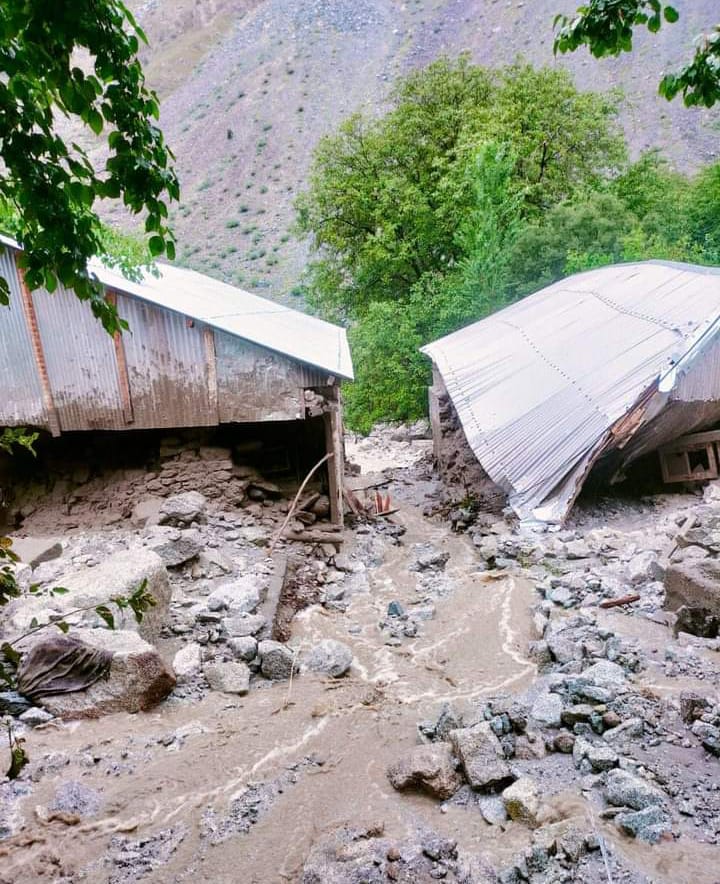 Destroyed house in Golen valley Lower Chitral