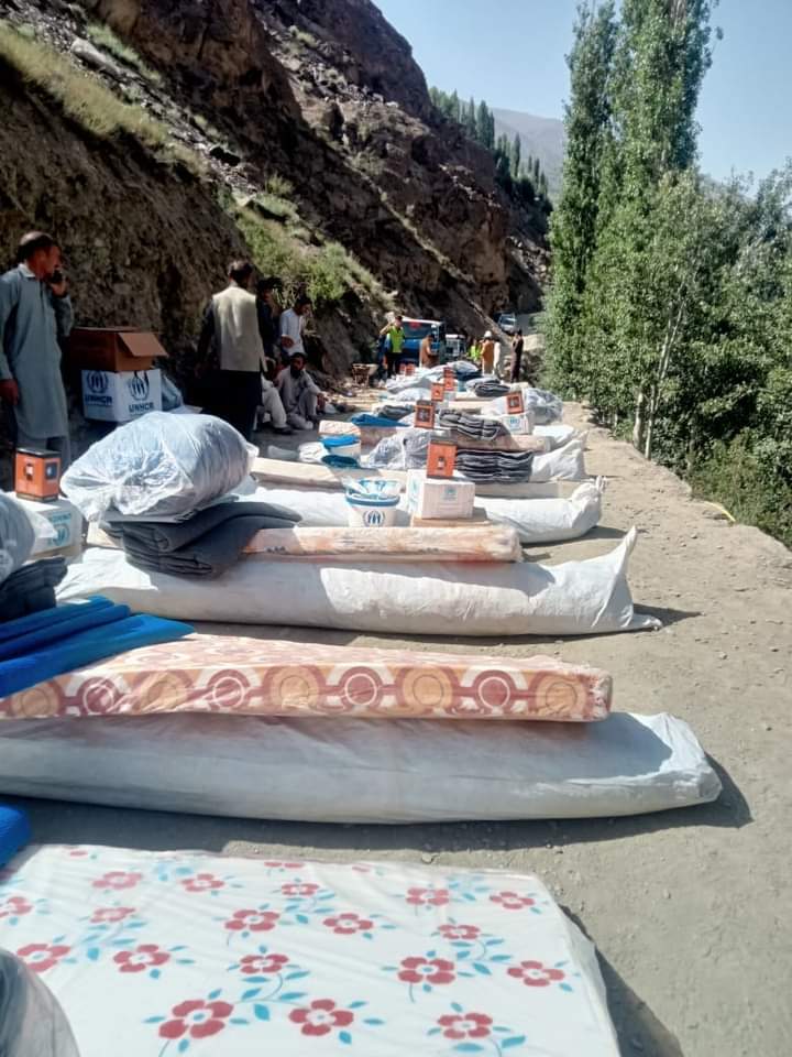 Relief items for the flood victims in Sorech chitral