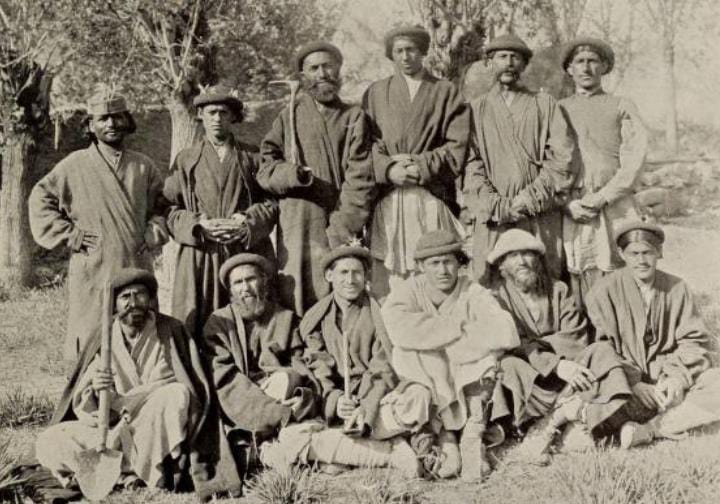 Chitrali villagers in 1906, Photographed by Sir Aurel Stein