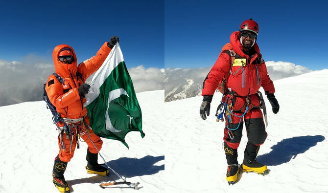 Sirbaz Khan (Right), Abid Baig (Left) on Terichmir Peak 2025