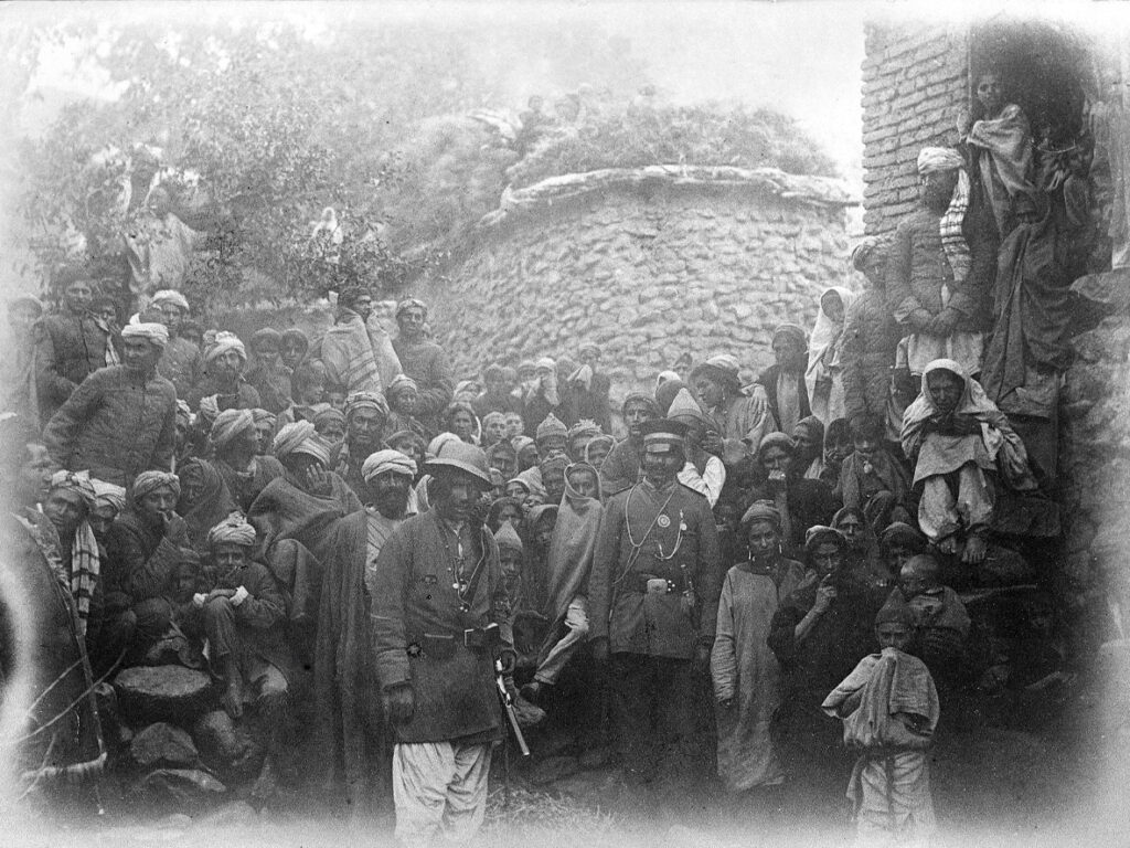 Kafir men and women brought to Kabul after the invasion of Kafiristan, circa 1895, Picture: Lillias Anna Hamilton (Wellcome Collection)