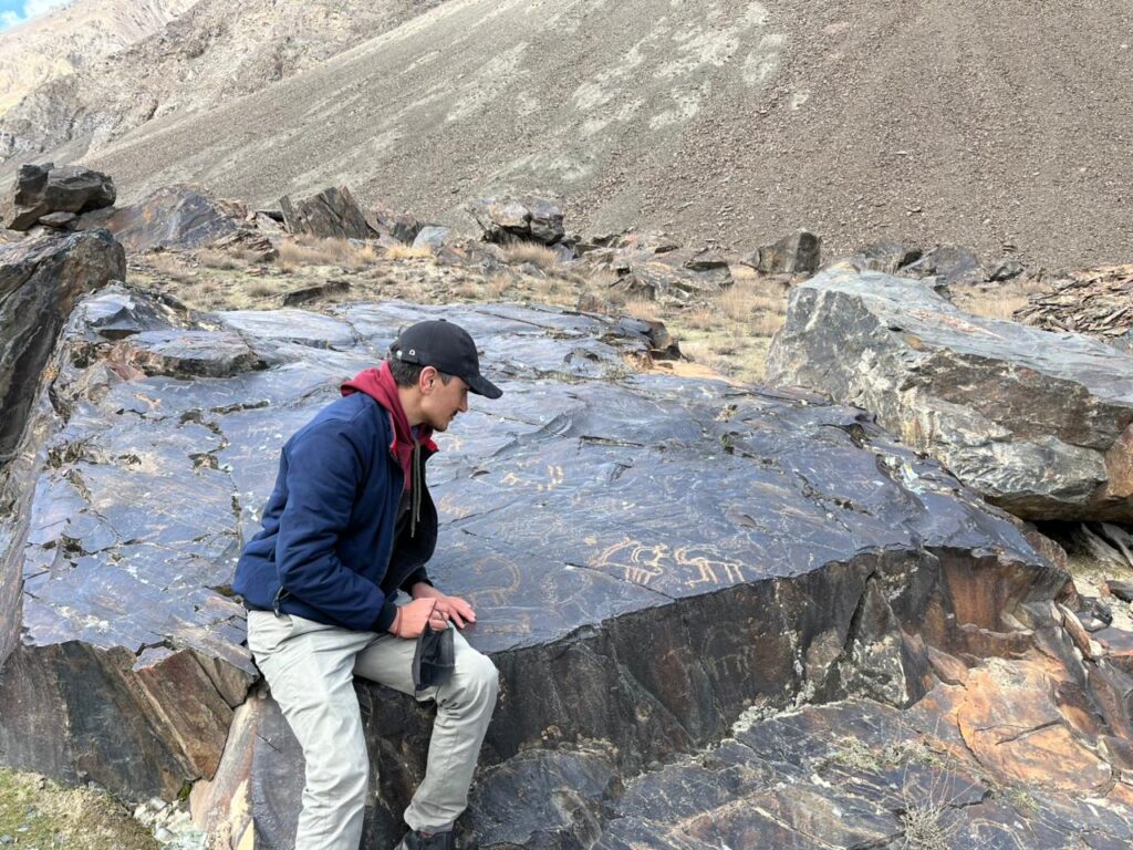 A rock carving of Parwak Upper Chitral