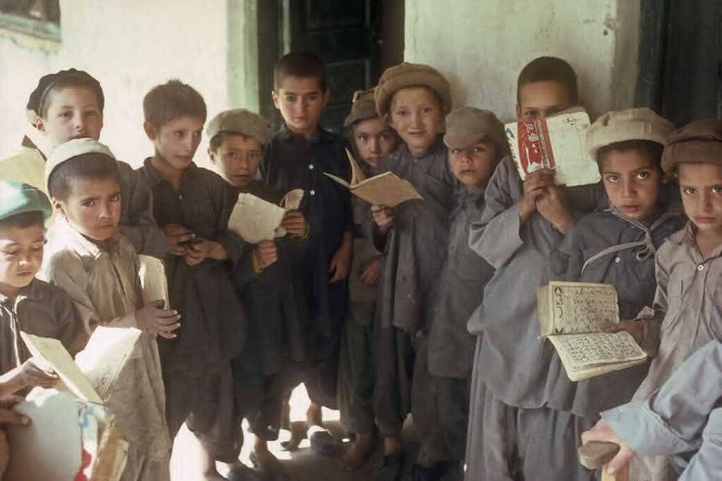 Boys at Bumboret School Chitral 1979 by Ludo Kuipers.jpeg